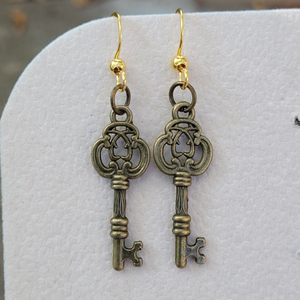 2 for $16! Old Keys Earrings